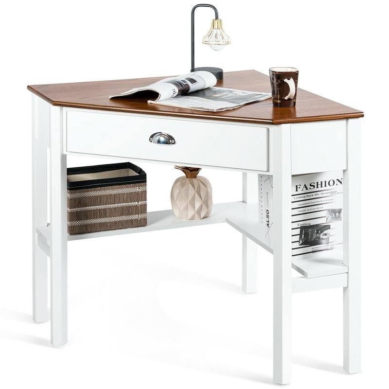 Gymax Corner Computer Desk Laptop Writing Table Workstation W/ Drawer