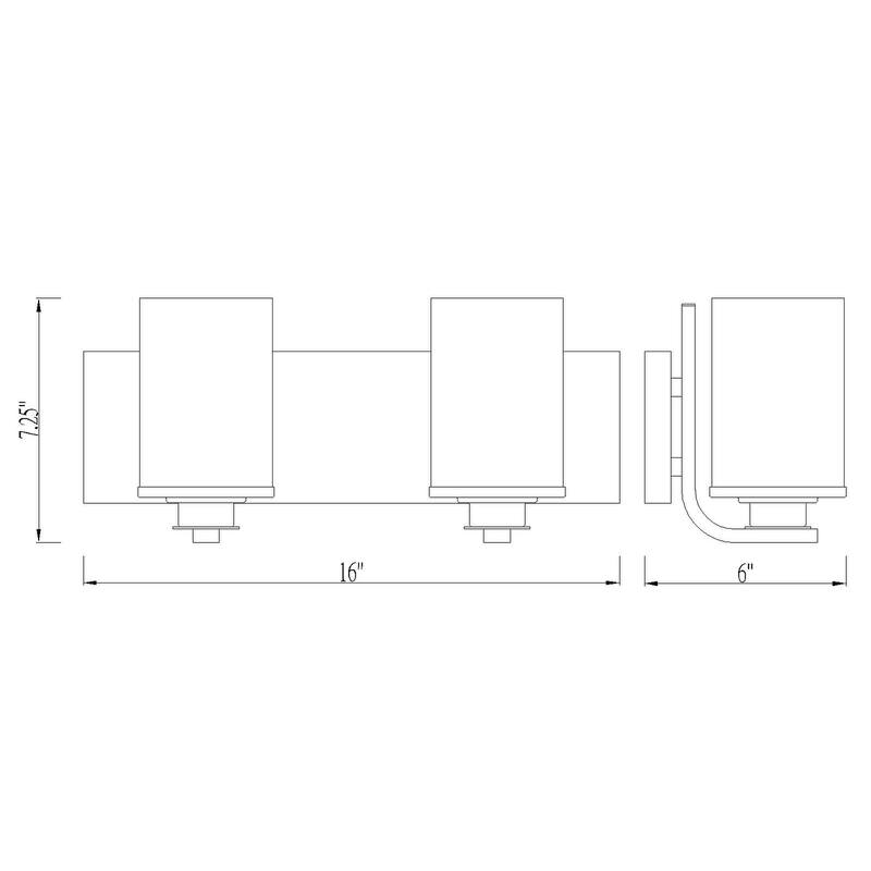 Bellevue ZBF58182 Michell 2 Light 16" Wide Vanity Light