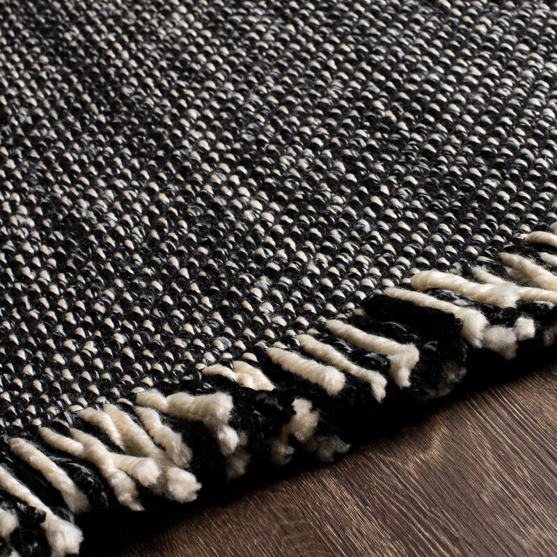 Surya Liam Outdoor Safe Modern Solid Fringe Area Rug
