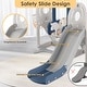 preview thumbnail 4 of 5, 5 in 1 Toddler Slide and Swing Set, Kid Slide for Toddlers Age 1-3, Bus Themed Baby Slide, Playset Playground Blue Gray