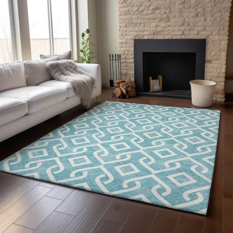 Premium Washable Super Soft Modern Medallions Mayfield Rug