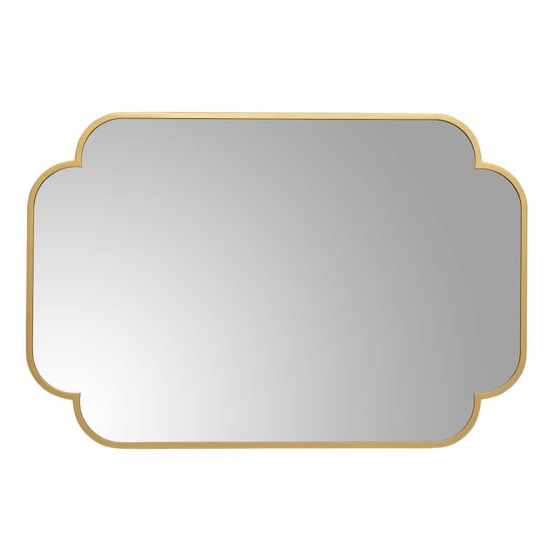 MacLuu Rectangle Scalloped Decorative Wall Mirror