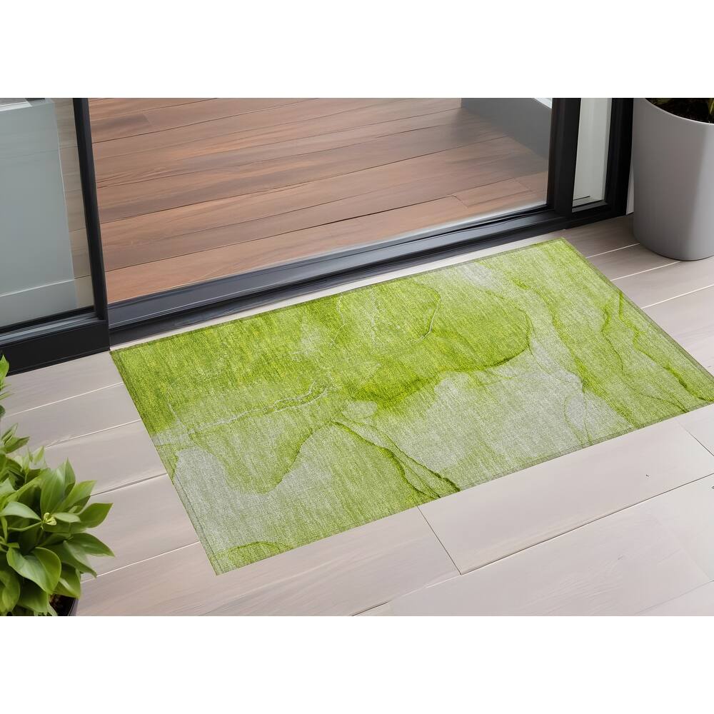 Allus Artistic Abstract Weather Resistant Timeless Fusion Outdoor Rug
