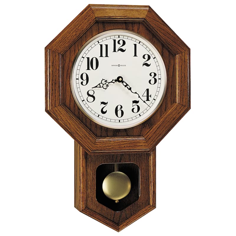 Howard Miller Katherine Classic, Vintage Schoolhouse Style, Octagonal Chiming Wall Clock, Reloj De