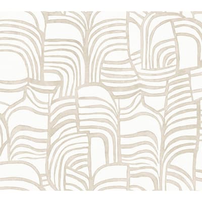 Featherwork Linen Premium Peel and Stick Wallpaper