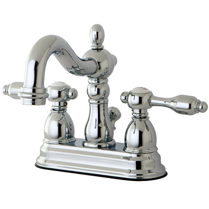 Kingston Brass Tudor Bathroom Faucet - Free Pop Up Drain Assembly with