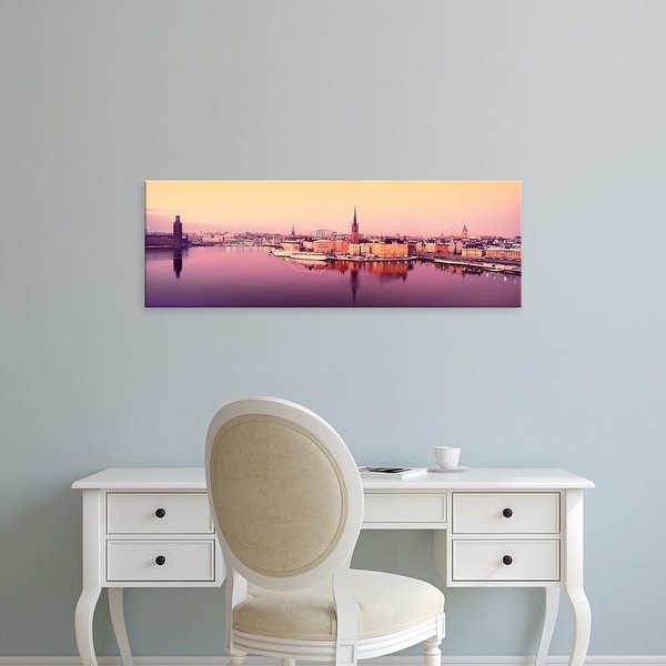 Easy Art Prints Panoramic Image 'Lake Malaren, Riddarholmen, Gamla Stan, Stockholm, Sweden' Canvas Art