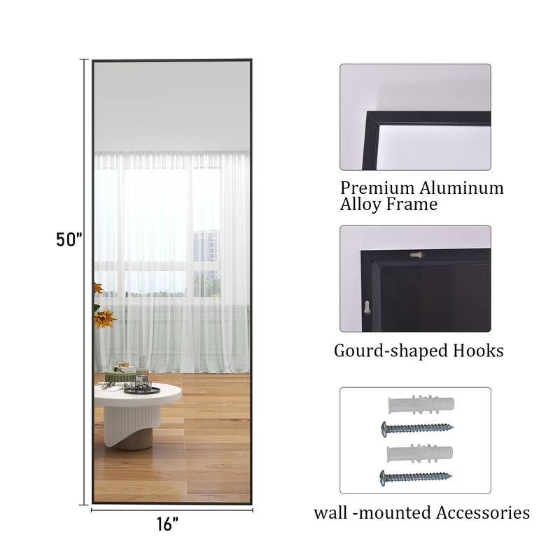 Large Standing Full Length Mirror Wall Decor for Hanging