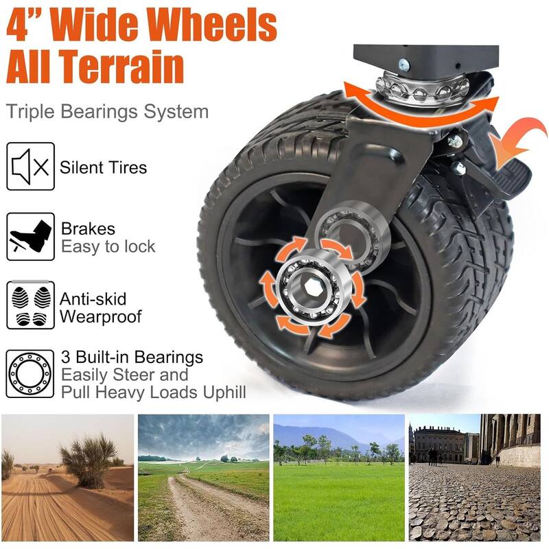 Wagon Cart for Sand with Big Wheels