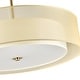 preview thumbnail 73 of 71, 3-Light 20"W Drum Fabric Semi Flush Mount Pendant Chandelier