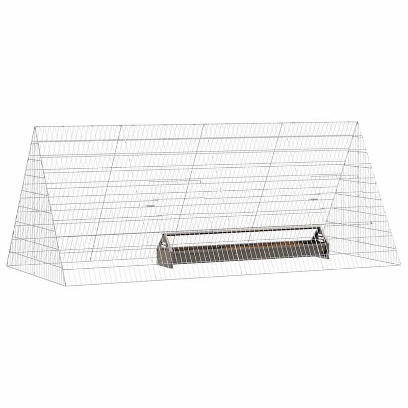 vidaXL Chicken Cage Silver in Galvanised Steel