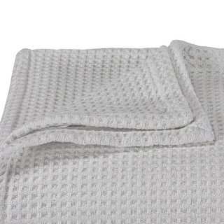 Vera Wang Waffleweave Cotton Blanket