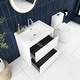 preview thumbnail 87 of 152, Floating Bathroom Vanity with Integrated Resin Top