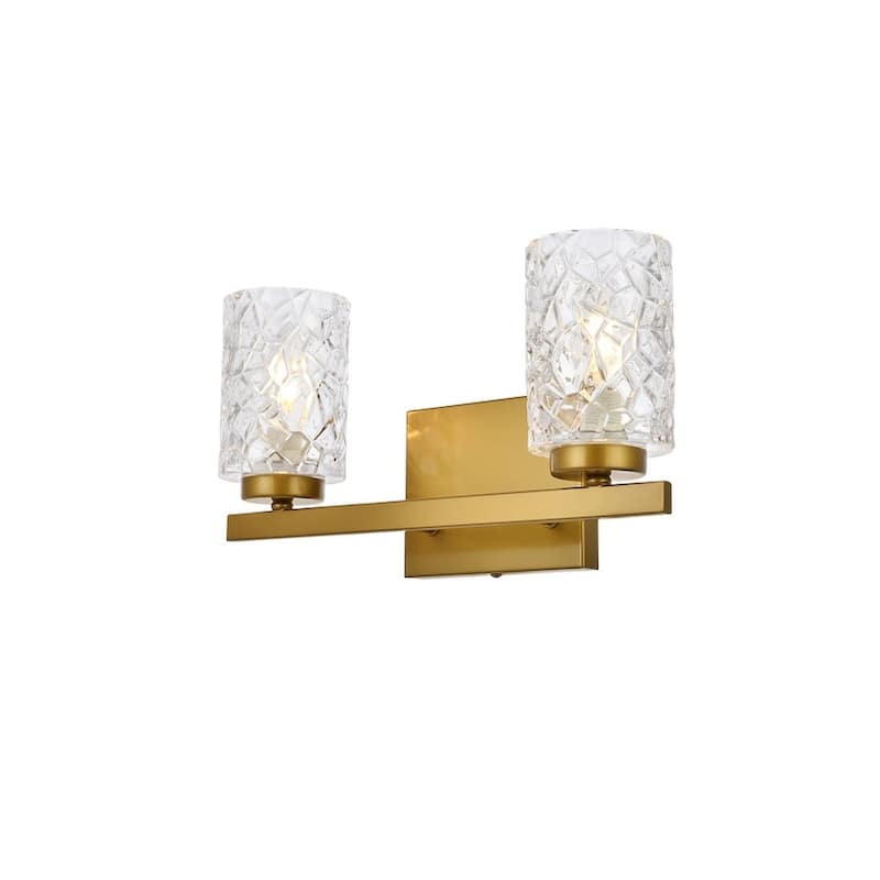 Cara 2 Light Bath Sconce with Clear Shade