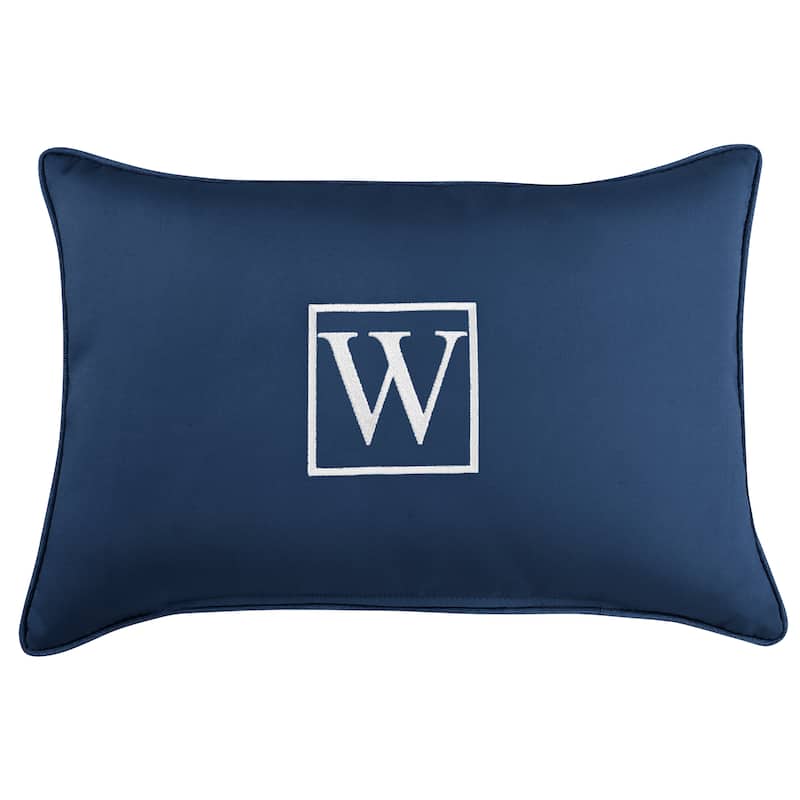 Sunbrella Canvas Monogram Indoor/Outdoor 13x20 Corded Pillow (Single)