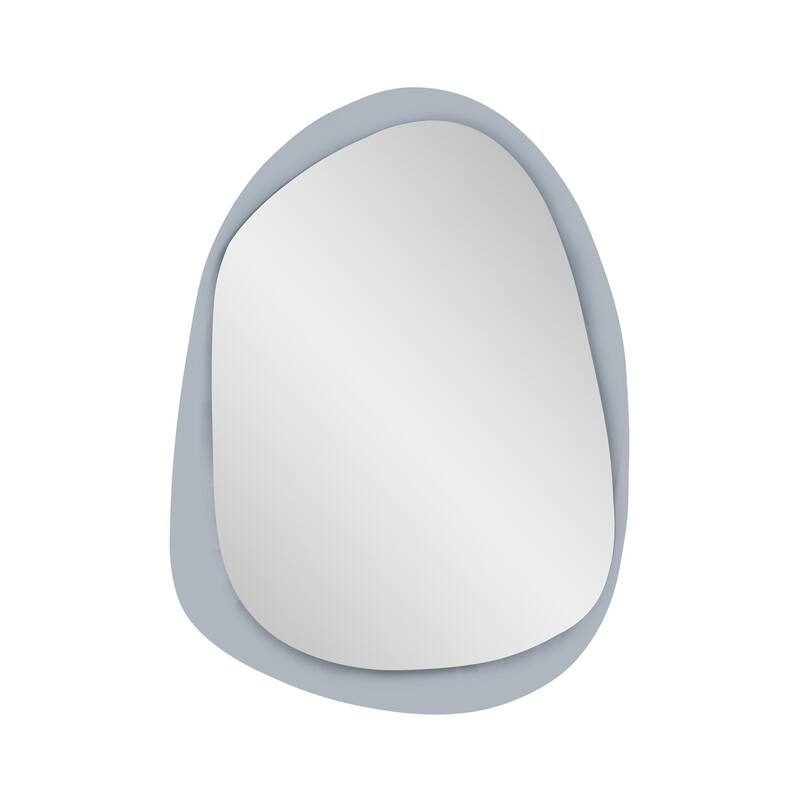 Ahrends Asymmetrical Mirror with Gray Glass Framing - 30H X 22W X 5/8 D