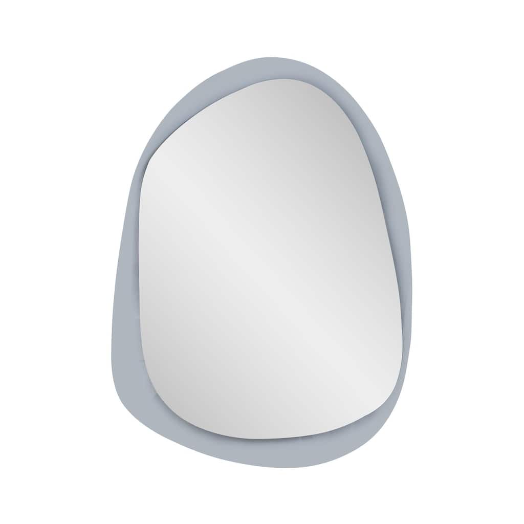 Ahrends Asymmetrical Mirror with Gray Glass Framing - 30H X 22W X 5/8 D