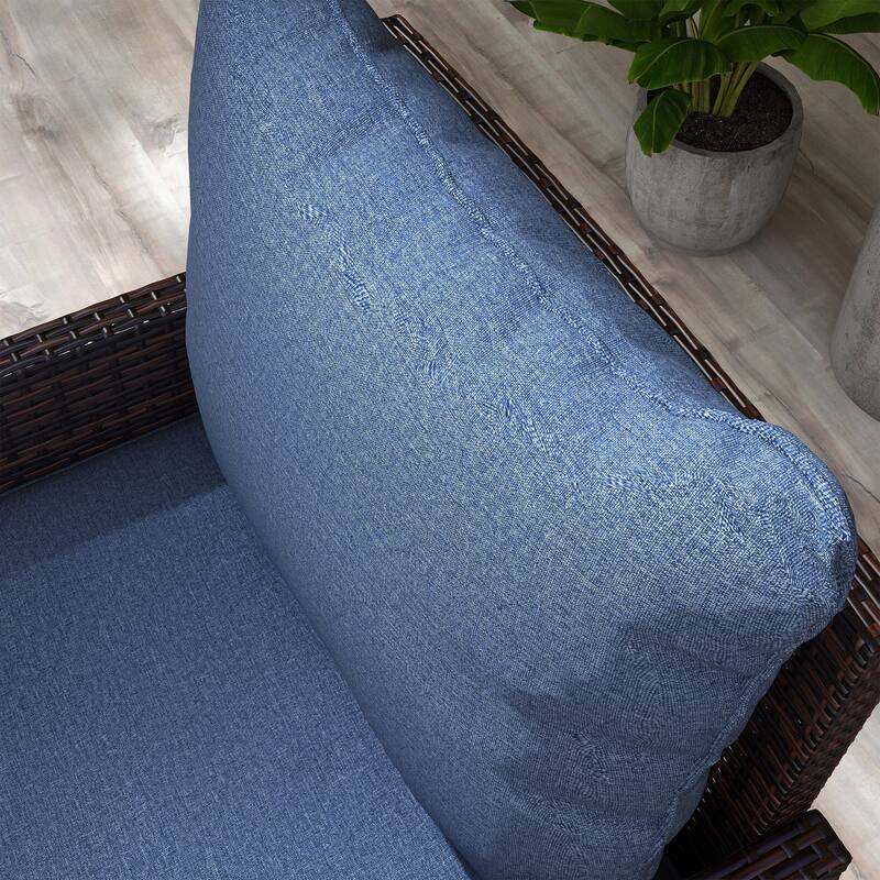 Outsunny 4-Piece Patio Chair Cushion and Back Pillow Set, Seat Replacement Patio, Cushions Set for Outdoor Garden Furniture