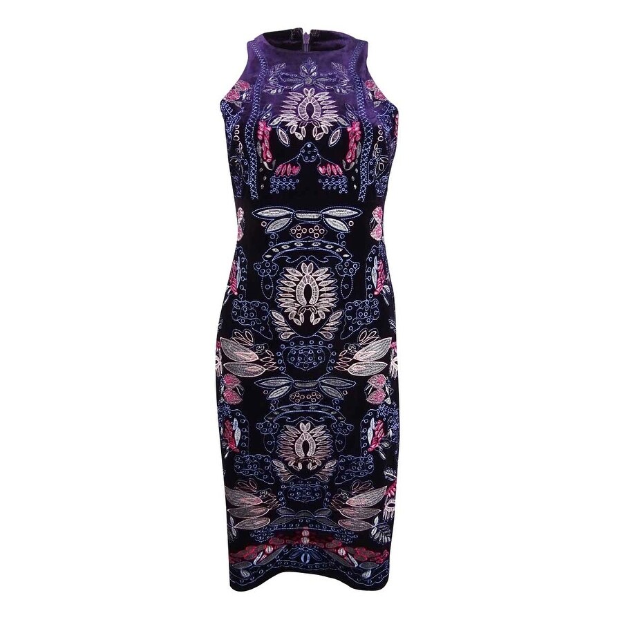 foxiedox velvet embroidered dress