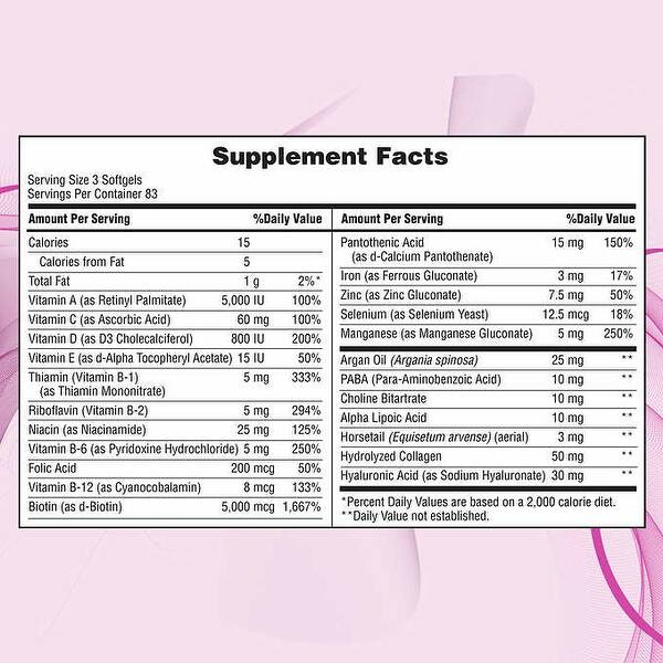 Shop Nature S Bounty Hair Skin Nails With 5000 Mcg Biotin Argan