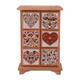Handmade Lavish Color Decoupage wood jewelry chest (Mexico) - 10.5