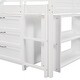 preview thumbnail 7 of 28, Low Twin Size Loft Bed with Cabinets, Shelves and Slide, White