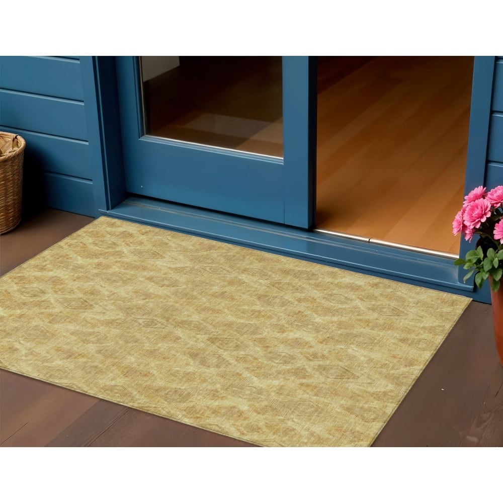 HomeRoots Geometric Traditional Rectangle Outdoor Rug