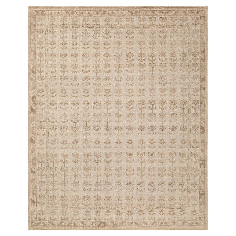 Terra by Obeetee Tuscany Neeman Beige Rug - Natural/Criss Cross - 3' x 5'