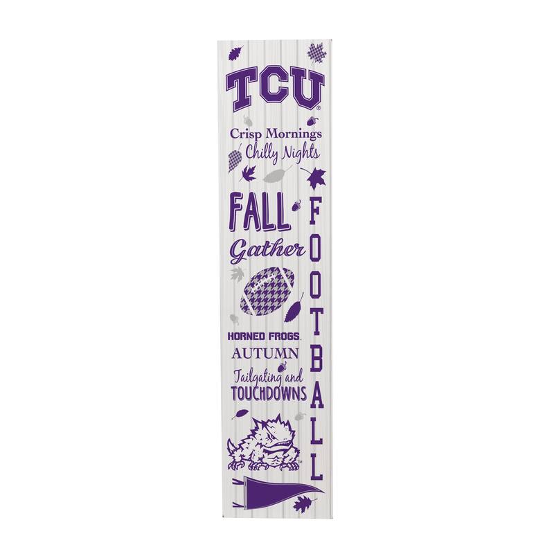 47" Double Sided Seasonal Porch Leaner, Texas Christian University - 47" x 11.25"