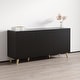 preview thumbnail 15 of 16, Meble Furniture Pafos 60-inch Modern Matte Sideboard Buffet with 3D Geometric Door Design