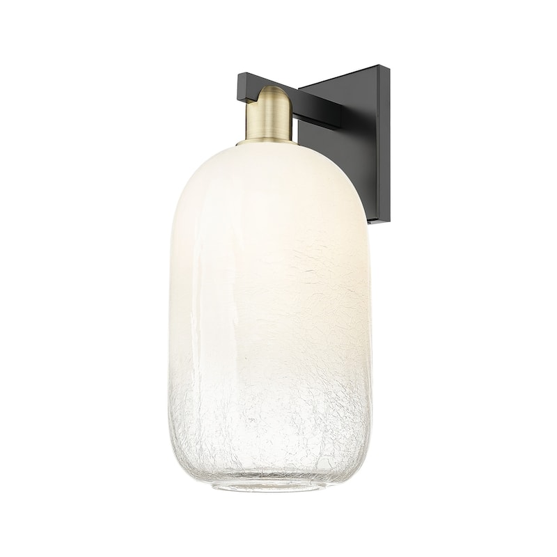 Innovations Lighting 716-1W-17-7 Brookhaven Cloche Sconce Brookhaven - Black Antique Brass / Opal