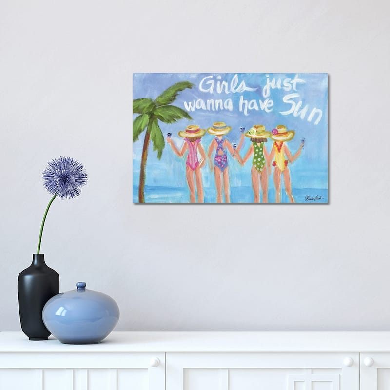 iCanvas "Girls In The Sun" by Brenda Bush Canvas Print - 12x18x1.5