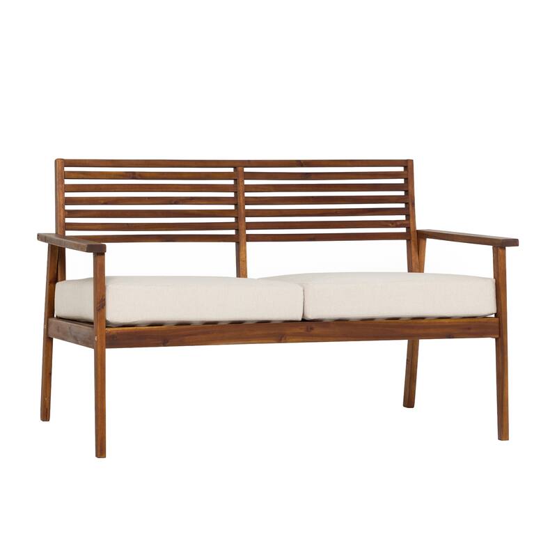 Middlebrook Slat-Back Solid Wood Patio Love Seat