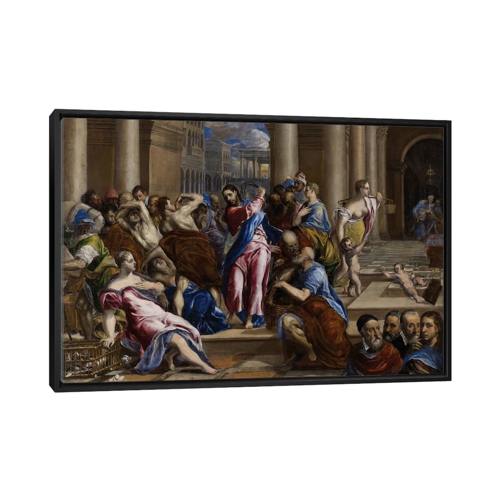 iCanvas "Christ Driving The Money Changers From The Temple, c.1570" by El Greco Framed Canvas Print