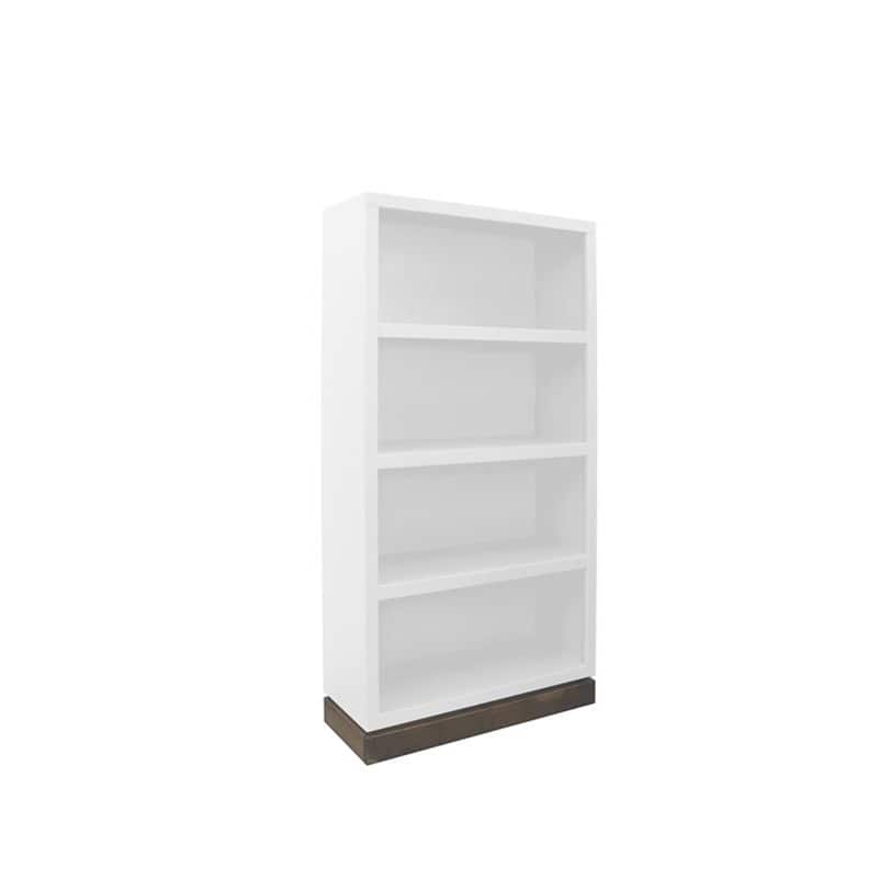 Bridgevine Home Nora Modular 60 inch High Bookshelf, No Assembly Required, Two-Tone Finish