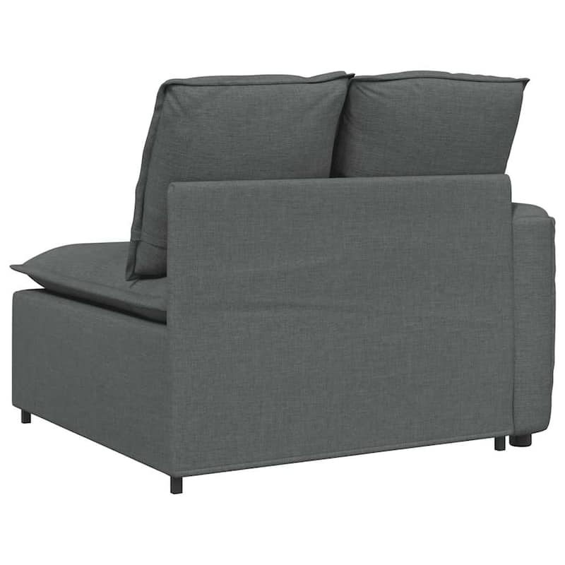 vidaXL Modular Sofa Armrest End Module with Cushions Dark Gray 39.4" - 44.1" x 41.3" x 25.2"