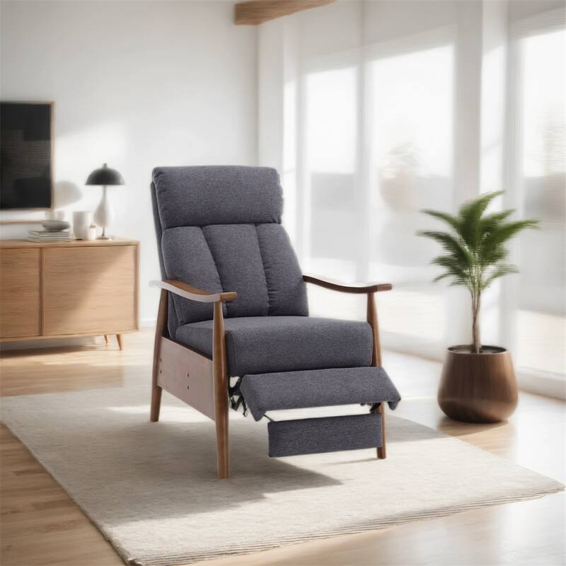 Wood Frame Armchair, Modern Accent Chair Lounge Chair for Living Room