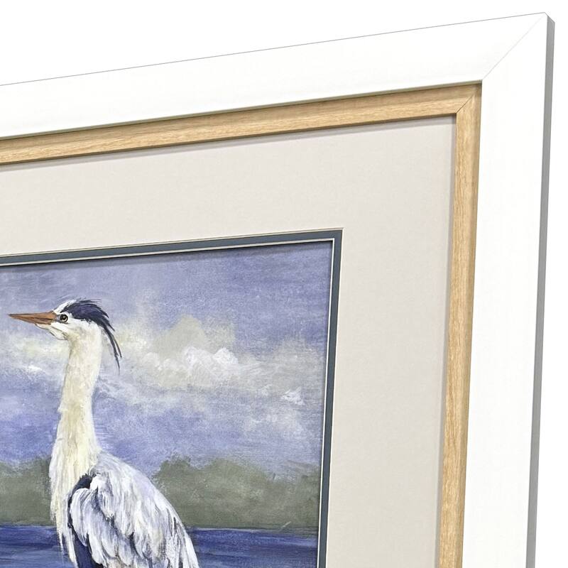 Paragon Heron by the Sea Framed Art - Set of 2