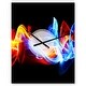 preview thumbnail 10 of 12, Designart 'Fire and Ice' Oversized Abstract Wall CLock