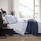 preview thumbnail 4 of 12, Eddie Bauer Ticking Stripe Navy Cotton Percale Duvet Cover Set