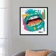 preview thumbnail 11 of 13, iCanvas "Lips Open Teal" by NUWARHOL Framed