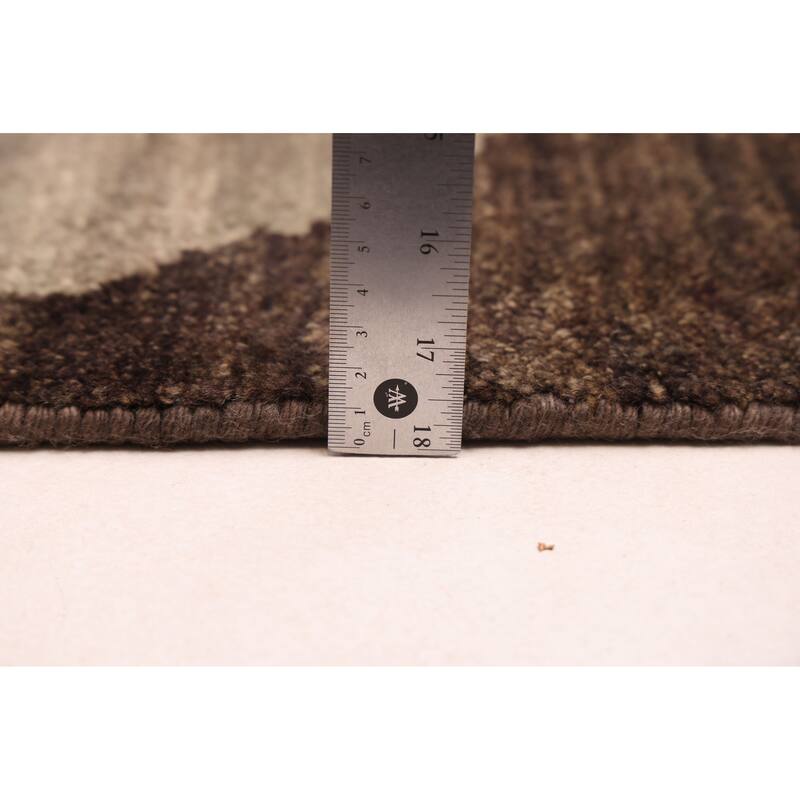 ECARPETGALLERY Hand-knotted Peshawar Ziegler Dark Brown Wool Rug - 5'1 x 6'9