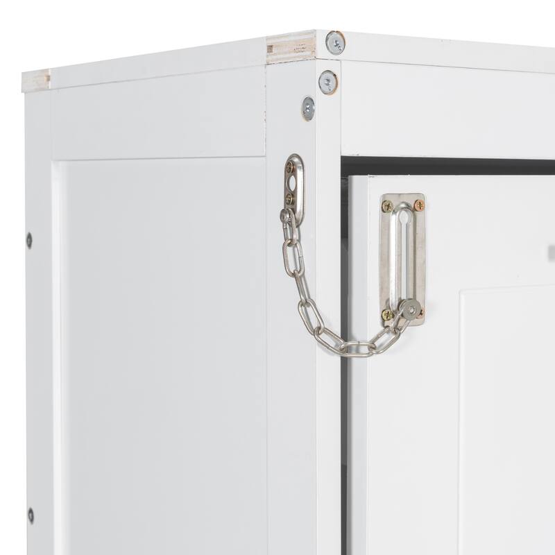 Murphy Cabinet Bed with Folding Sofa Built-in Storage Shelves and LED Light