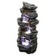 preview thumbnail 8 of 11, Outdoor LED 4-tier Stacked Rock Water Fountain