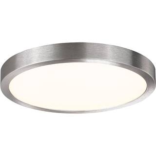 10 inch led flush mount light nickel kitchen light aluminum, glass ceiling light