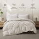 preview thumbnail 22 of 34, Flax Linen Cotton Blend Duvet Cover Set, Durable, and Moisture-Wicking, 3 Piece Bedding Set Full - Queen - Beige