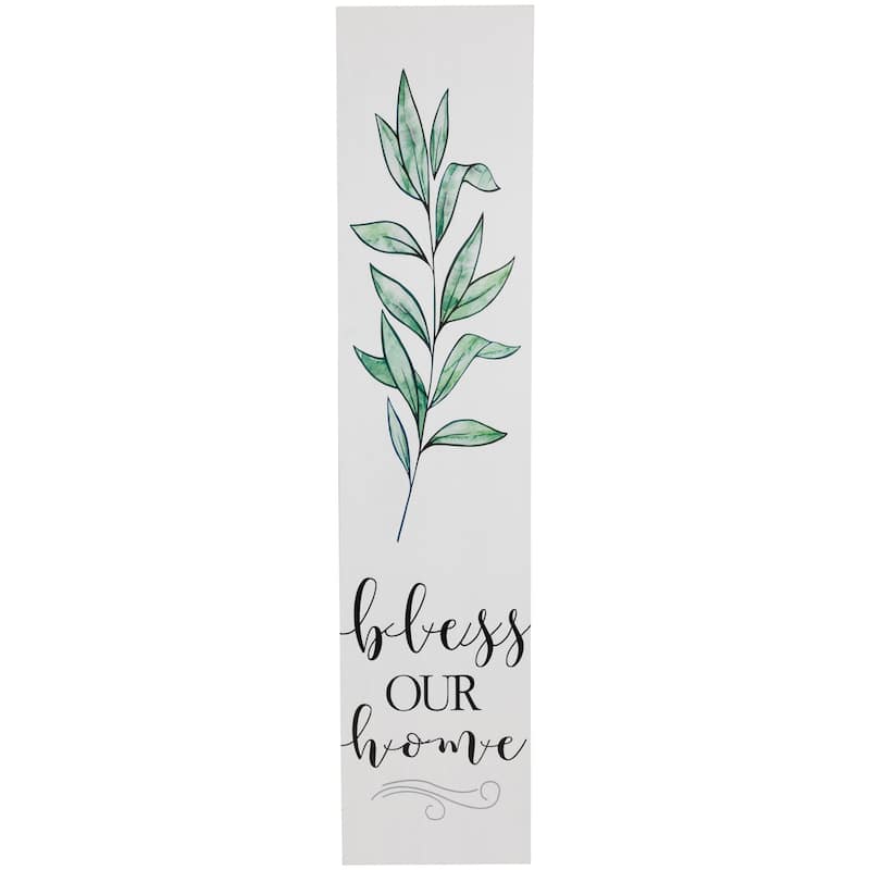 35.75" Bless Our Home Wooden Wall Sign