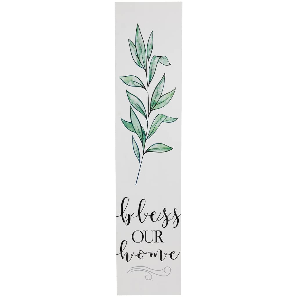 35.75" Bless Our Home Wooden Wall Sign