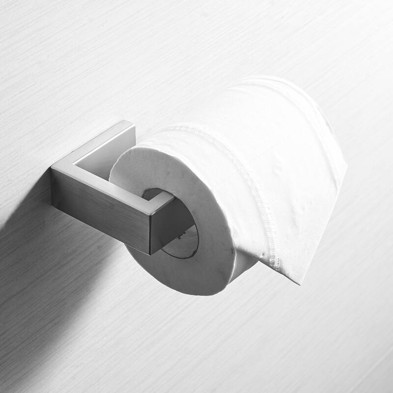 Wall Mounted Bathroom Paper Holder Toilet Roll Holder - Silver