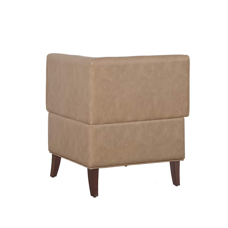 Allard Upholstered/Faux Leather Modern Farmhouse Nook Bench